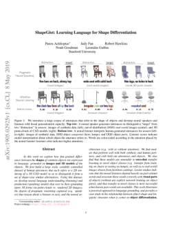 ShapeGlot: Learning Language for Shape Differentiation