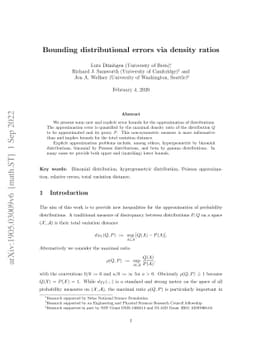 Bounding distributional errors via density ratios