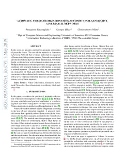 Automatic Video Colorization using 3D Conditional Generative Adversarial
  Networks