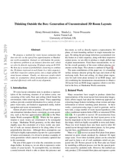 Thinking Outside the Box: Generation of Unconstrained 3D Room Layouts