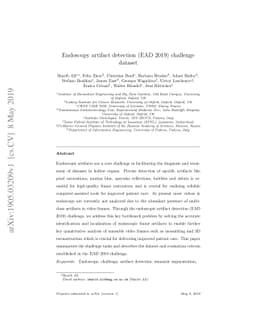Endoscopy artifact detection (EAD 2019) challenge dataset