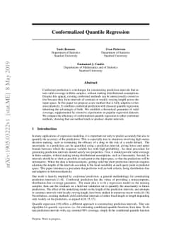 Conformalized Quantile Regression
