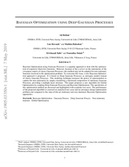 Bayesian Optimization using Deep Gaussian Processes