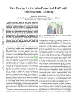 Path Design for Cellular-Connected UAV with Reinforcement Learning