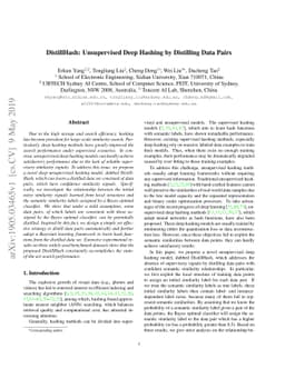 DistillHash: Unsupervised Deep Hashing by Distilling Data Pairs