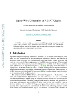 Linear Work Generation of R-MAT Graphs