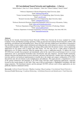 1D Convolutional Neural Networks and Applications: A Survey
