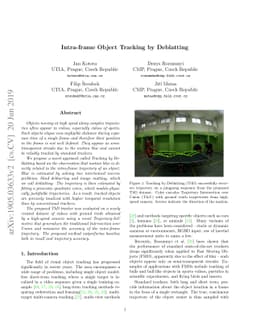 Intra-frame Object Tracking by Deblatting