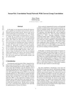 Seesaw-Net: Convolution Neural Network With Uneven Group Convolution