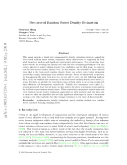 Best-scored Random Forest Density Estimation