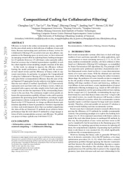 Compositional Coding for Collaborative Filtering