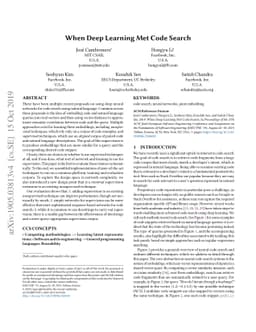 When Deep Learning Met Code Search
