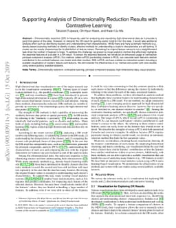 Supporting Analysis of Dimensionality Reduction Results with Contrastive
  Learning