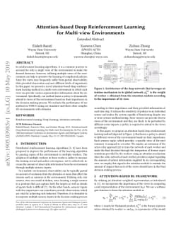 Attention-based Deep Reinforcement Learning for Multi-view Environments