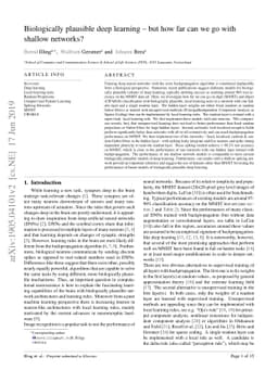 Biologically plausible deep learning -- but how far can we go with
  shallow networks?