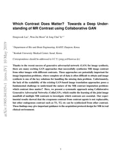 Which Contrast Does Matter? Towards a Deep Understanding of MR Contrast
  using Collaborative GAN