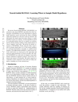 Neural-Guided RANSAC: Learning Where to Sample Model Hypotheses