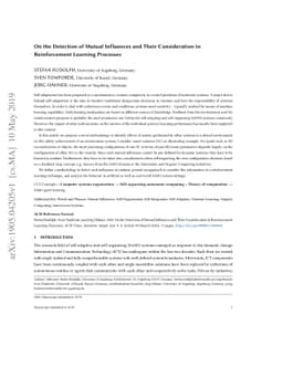 On the Detection of Mutual Influences and Their Consideration in
  Reinforcement Learning Processes