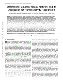 Differential Recurrent Neural Network and its Application for Human
  Activity Recognition