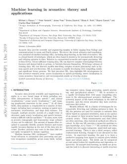 Machine learning in acoustics: theory and applications