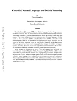 Controlled Natural Languages and Default Reasoning
