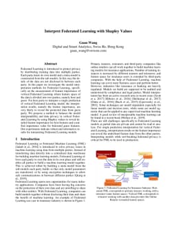 Interpret Federated Learning with Shapley Values