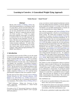 Learning to Convolve: A Generalized Weight-Tying Approach