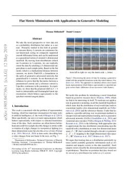 Flat Metric Minimization with Applications in Generative Modeling