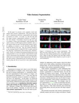 Video Instance Segmentation