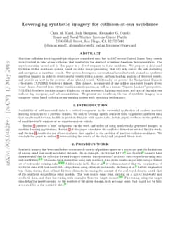 Leveraging synthetic imagery for collision-at-sea avoidance