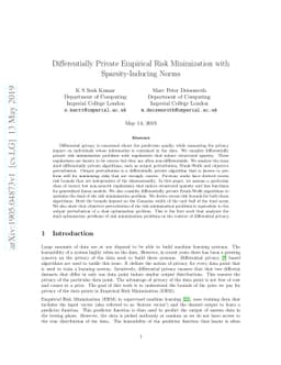 Differentially Private Empirical Risk Minimization with
  Sparsity-Inducing Norms