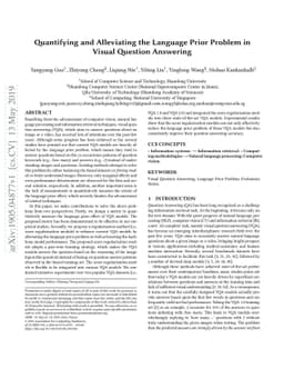 Quantifying and Alleviating the Language Prior Problem in Visual
  Question Answering