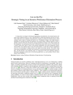 Lie on the Fly: Strategic Voting in an Iterative Preference Elicitation
  Process