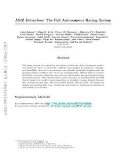 AMZ Driverless: The Full Autonomous Racing System
