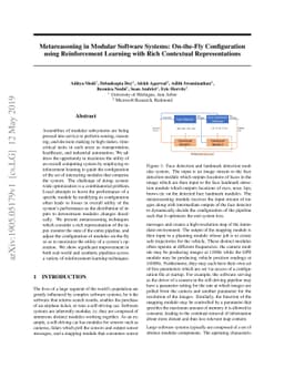 Metareasoning in Modular Software Systems: On-the-Fly Configuration
  using Reinforcement Learning with Rich Contextual Representations