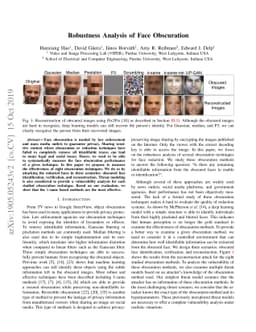 Robustness Analysis of Face Obscuration