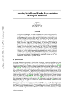 Learning Scalable and Precise Representation of Program Semantics