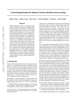 Control Regularization for Reduced Variance Reinforcement Learning