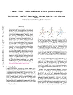 LSANet: Feature Learning on Point Sets by Local Spatial Aware Layer