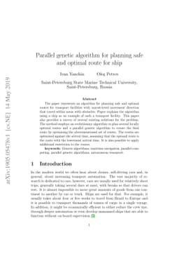 Parallel genetic algorithm for planning safe and optimal route for ship