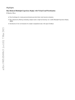 Bias-Reduced Hindsight Experience Replay with Virtual Goal
  Prioritization