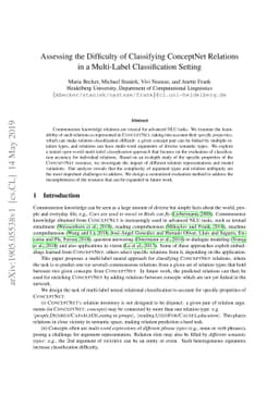 Assessing the Difficulty of Classifying ConceptNet Relations in a
  Multi-Label Classification Setting