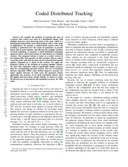 Coded Distributed Tracking