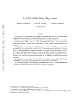 List-Decodable Linear Regression