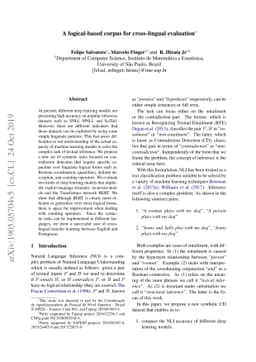 A logical-based corpus for cross-lingual evaluation