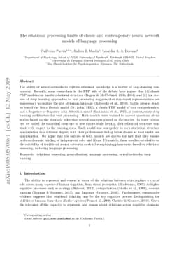 The relational processing limits of classic and contemporary neural
  network models of language processing