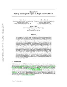 DeepFlow: History Matching in the Space of Deep Generative Models