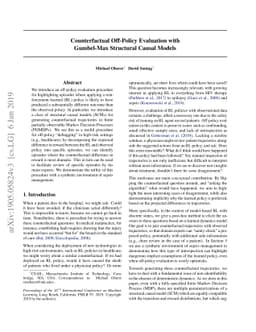 Counterfactual Off-Policy Evaluation with Gumbel-Max Structural Causal
  Models