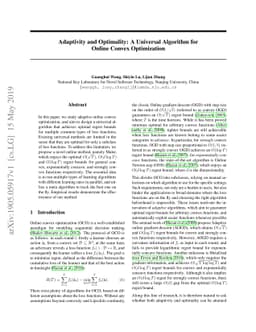 Adaptivity and Optimality: A Universal Algorithm for Online Convex
  Optimization