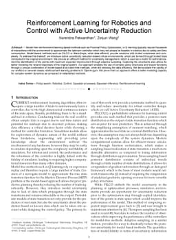 Reinforcement Learning for Robotics and Control with Active Uncertainty
  Reduction